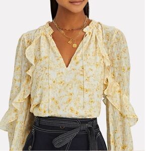 Intermix Maura Silk Blouse Size 10